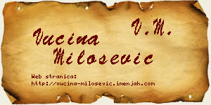 Vucina Milošević vizit kartica
